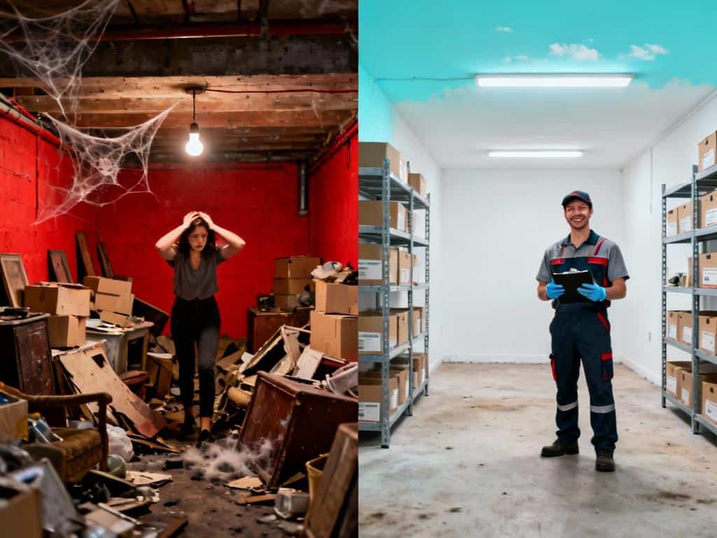 Débarras d'une cave